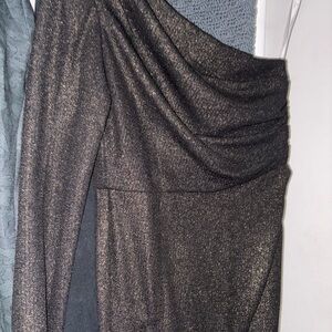 Elegant Black One-Shoulder Prom Dress